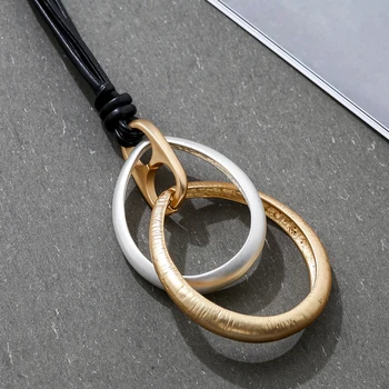 Dlho Geometrické Náhrdelník Módne Šperky Pre Ženy Chokers Dekorácie Prívesky Black Reťazca Šperky Pozastavenie Goth Príslušenstvo
