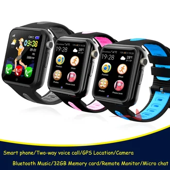 GPS Dieťa Smart Hodinky pre Deti, Chlapec a Dievča Apple Android Smartwatch Podpora 2G SIM TF Karty MTK2503 Vytáčanie Hovoru Push Správy V5K