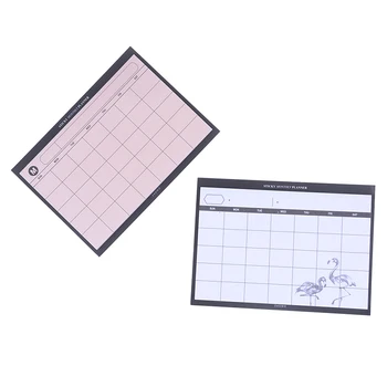 Jednoduché Ploche Plán Planner Mesačný Plán Kawaii Mini Notebooky Kancelárske Potreby Efektivity Práce Zhrnutie Organizátor