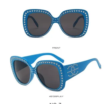 KAPELUS Európskych a Amerických módnych big box Diamond slnečné okuliare-pokrytej farebné slnečné okuliare Trend okuliare