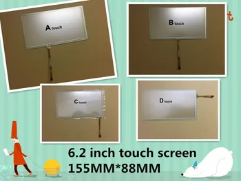 Kompatibilné náhradné 6.2 palcový LCD displej s dotykovým displejom 60 pin pre auto, dvd, gps 7300101366 (nie originál)
