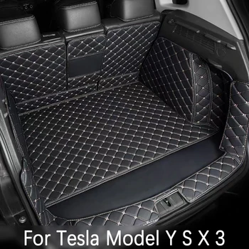 Kufri Mat Rohože Nastaviť Úplne Obkolesené Nohy Pad Auto Nepremokavé Non-Slip TPE XPE Pre Tesla Model 3 Model Y Model S Modelom X