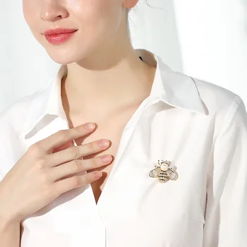Kórejská verzia nové módne osobnosti bee pearl brošňa smalt pin brošňa pre ženy, brošne roztomilý kolíky