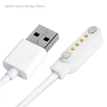 Magnetické Nabíjací Kábel USB 2.0 Male na 4 Pin Pogo Magnetické Nabíjací Kábel Kábel Pre Smart Hodinky GT88 G3 KW18 Y3 KW88 GT68
