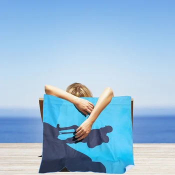 Mikrovláknovú Dospelých Vaňa Uteráky Koži-Priateľský, Plávanie Rýchle Suché Športové Yoga Mat Camping Pláž Uterák Modrá Horolezec Vonkajšie Zipsoft