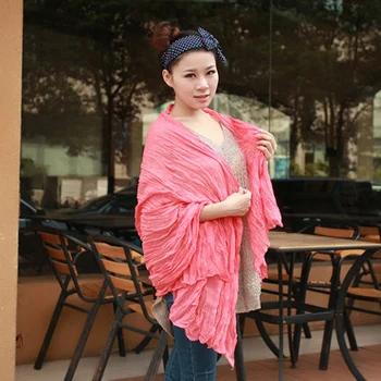 Móda Nové kórejská Verzia Jeseň Zima Ženy Šatky Bavlna Zložiť Dizajn Rozšírili Predĺžil Wild 24 Farby šatku Dobrej Kvality