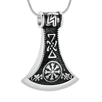 Nordic Viking Sekera Urč Náhrdelník Prívesok na Popol Kremácie Šperky pre Popol pre Ženy, Mužov, z Nehrdzavejúcej Ocele Pamätník Popola Šperky