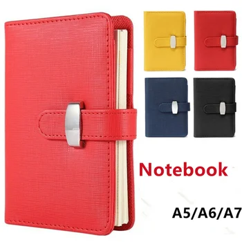 Nové Kožené A5 A6 A7 Denník Notebook Prenosný Vreckový Zápisník 2022 Týždenný Plánovač Listový Papier Pre Študentov Školy Kancelárske Potreby