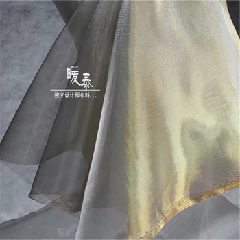 Nylon Mesh perlinkové tkaniny Tkaniny Zlaté Imitácia Kovové Tuhý DIY Modlelling Dizajn Interiéru Fáze Oblečenie, Sukne, Šaty Návrhára Textílie