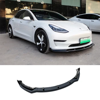 Pre Model3 Spojler Uhlíkových Vlákien ABS Predné sukne Model Tri Predné pery Tesla Model 3 2021 Príslušenstvo Nárazníka Vpredu Lopatu