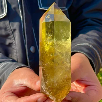Prirodzene údené topaz quartz spinelovou crystal tyč môže liečiť miestnosti dekorácie a šperky, výroba na bude.