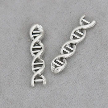 RAINXTAR Módne Zliatiny Gén Helix Charms Lekárske DNA Symbol Kúzla Pre zdravotná Sestra, Lekár 7*28 mm 100ks AAC1534