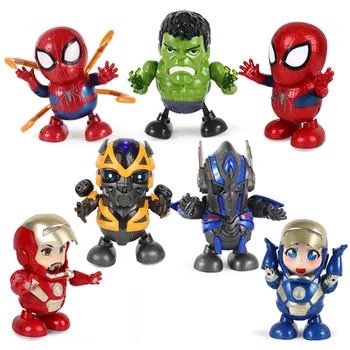 Spotify Premium Spiderman Kapitán Amerika, Hulk Iron Man Thanos Elektrické Hračky Svetelný Tanec Robot Anime Obrázok Akcie Deti Hračky