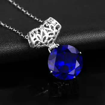 Szjinao Reálne 925 Sterling Silver Prívesok Počiatočné Náhrdelník Blue Sapphire Neo-Gotickom 2020 Ženy, Šperky, Módne Doplnky, Nové