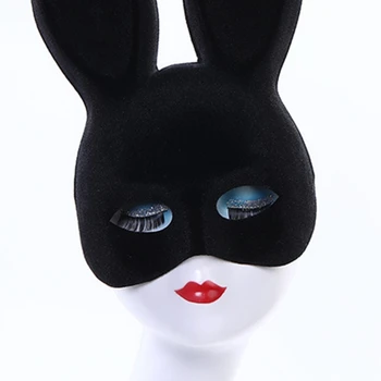 Tajomný Bunny Maska Čierna Králik Maska pre Bunny dievča Žien Maškaráda Halloween Cosplay Kostým Narodeninovej Party
