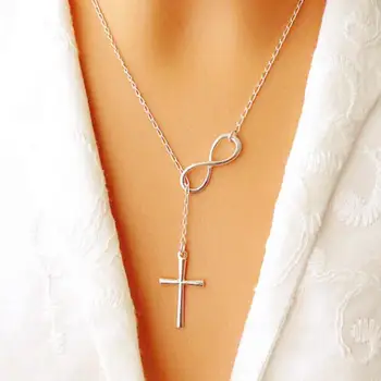 Unikátne Predajné Osobné Módne Šperky Obchodu 8 Bit Extrémnej Jednoduchosti Šťastie Cross Prívesok Náhrdelník Žena Najlepšími Priateľmi Srdca