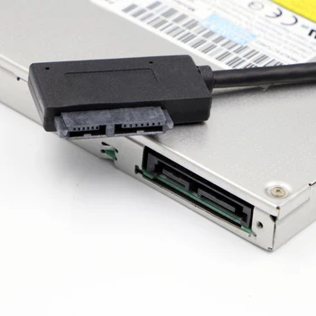 USB 2.0 Previesť 7+6 13Pin Optickej Jednotky SATA Kábel Adaptéra Pre DVD a CD ROM Pre 6p+7p SATA Notebook Druhej generácie Príslušenstvo