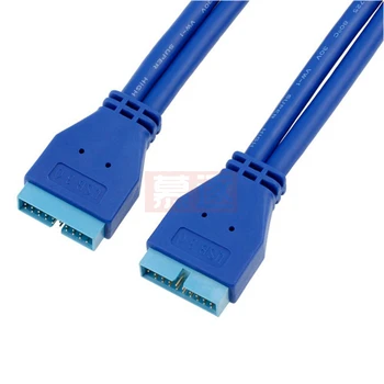 USB 3.0 základnej Dosky, 20 pin male na 20kolíkový samica predlžovací Kábel 0.5 m/50 cm 25 CM