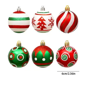 Vianočný Strom Gule Ozdoby Nerozbitné Vianočný Strom Ornament Nastaviť Jednoduché Použitie Červená Zelená Dekorácie, Vianočné Gule