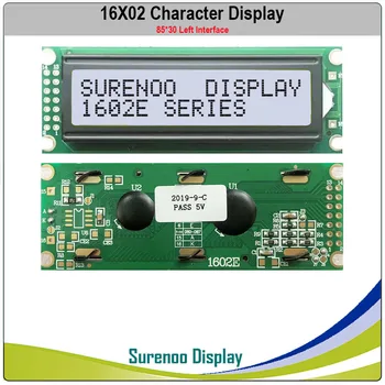 Vľavo Rozhranie 162 16X2 1602 Znakov LCD Modul Displeja LCM Žltá Zelená Modrá s LED Podsvietením