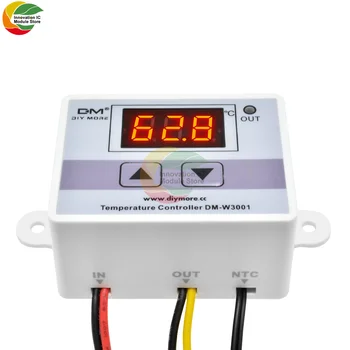 XH-W3001 W3001 LED digitálny termostat teploty tester inteligentný termostat snímač teploty regulátor reléový výstup