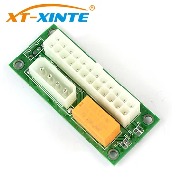 XT-XINTE 24Pin ATX pre Molex 4Pin Dual PSU Napájania Synchronizácia Extender Starter Kábel Karty Pre BTC Baník Stroj