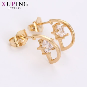 Xuping Šperky, Módne Star Tvarované Náušnice Zlatá Farba Platedfor Ženy, Darčeky 93482