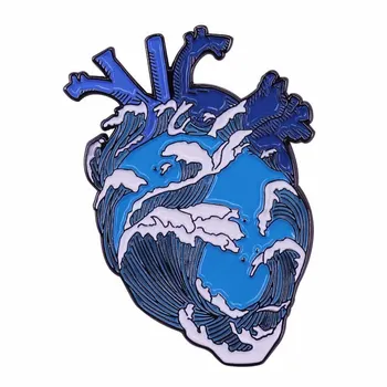 Zaujímavé Ľudské Srdce Cartoon Brošňa Kovové Smalt Klope Odznak Zbierať Denim Jacket Batoh Pin Vzhľadom Priateľov A Priaznivcov Dary