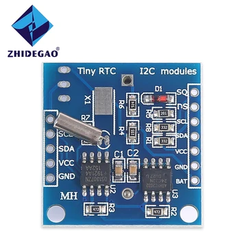 ZHIDEGAO 1pcs AT24C32 Hodiny Reálneho Času RTC I2C DS1307 Modul pre AVR RAMENO PIC 51 RAMENO mini modul