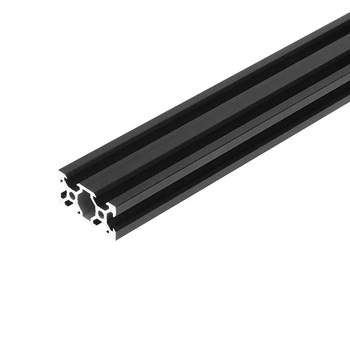 Čierna 100-500mm Dĺžka 2040 V-Slot Hliníkové extrudované profily Rámu pre CNC Laserové Rytie Stroj 3D Tlačiarne Posúvač Kamery
