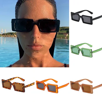 Ženy Námestie slnečné Okuliare Módne Značky Vintage Malý Obdĺžnik Žena Slnečné Okuliare pre Mužov Retro Oči Okuliare UV400