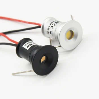 Žiarovka 1W 12V Mini LED Downlight Stmievateľné Pozornosti IP65 Schodisko Kabinetu Svetlo Čierna Biela Strieborná Shell Mieste Strop Star Osvetlenie