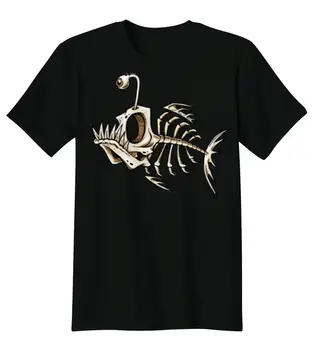 Bonefish Lebky Hlboké Morské Ryby Kostra Zábavné Rybár Rybár T-Shirt. Bavlna O-Krku Krátkym Rukávom pánske Tričko Nové, Veľkosť S-3XL
