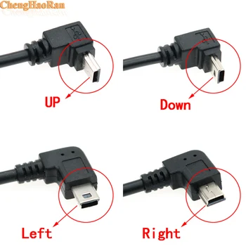 ChengHaoRan 1pcs USB Ženy na Ľavej Uhle 90 Stupňov Mini Male USB OTG Host Kábel 14 cm pre auto