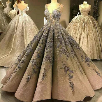 Luxusné Sequined Quinceanera Šaty 2022 Čipky Appliqued Crystal Plesové Šaty, Vestidos De Quinceañera Milú Sweet 16 Šaty