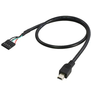 Mini USB Muţi a Ţeny Zásuvky Panel Montáž na 2.54 mm Rozteč 5 Pin Female USB Shell PCB Dosky DuPont Kábel 0.5 m