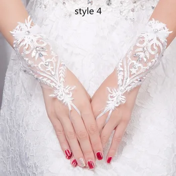 Svadobné doplnky 6styles lacné Svadobné rukavice pre novia Výkon studio dodávky svadobné rukavice sposa