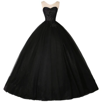 Vestidos Black Quinceanera Šaty 2021 Nové Prom Šaty Klasické Smokingy Plesové Šaty, Retro Party Šaty Plus Veľkosť Oblečenie De Bal